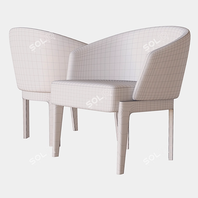 Modern Chelsea Armchair by Molteni | 3D Model 3D model image 2