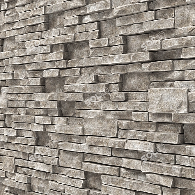 Brickstone Granite Wall Tiles 3D model image 3