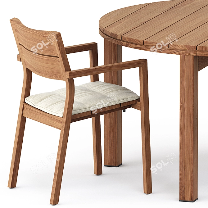 KOS Armchair & Table Set 3D model image 2