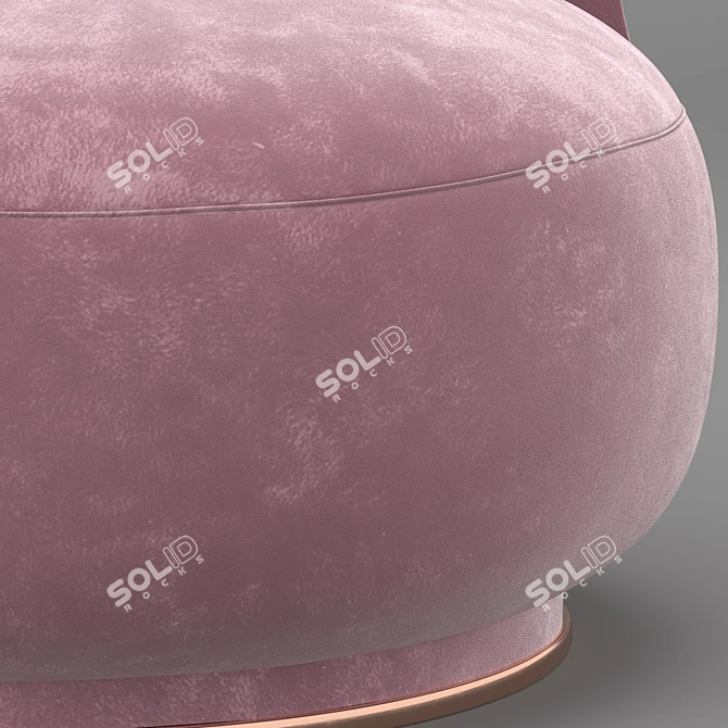 Plush Pink Sofa: Detailed 3D Model 3D model image 4