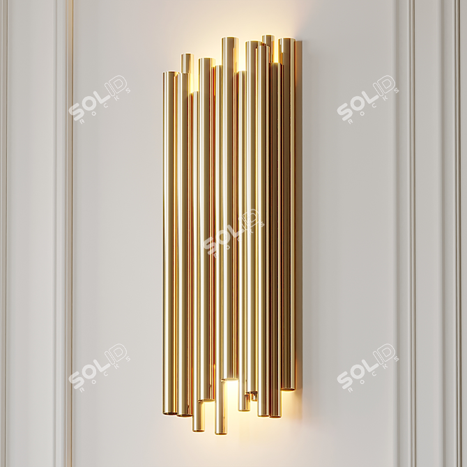Contemporary Crystal Wall Sconce 3D model image 1