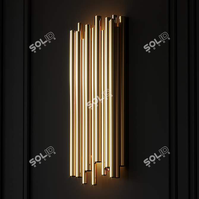 Contemporary Crystal Wall Sconce 3D model image 2