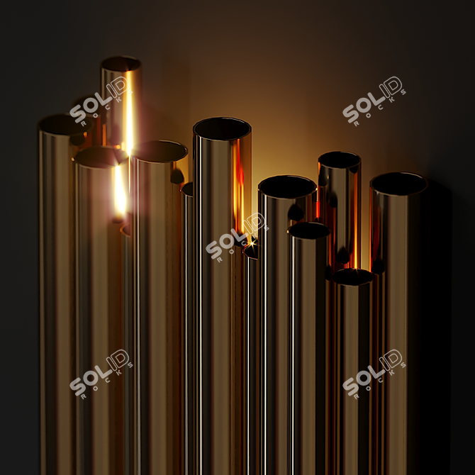 Contemporary Crystal Wall Sconce 3D model image 3