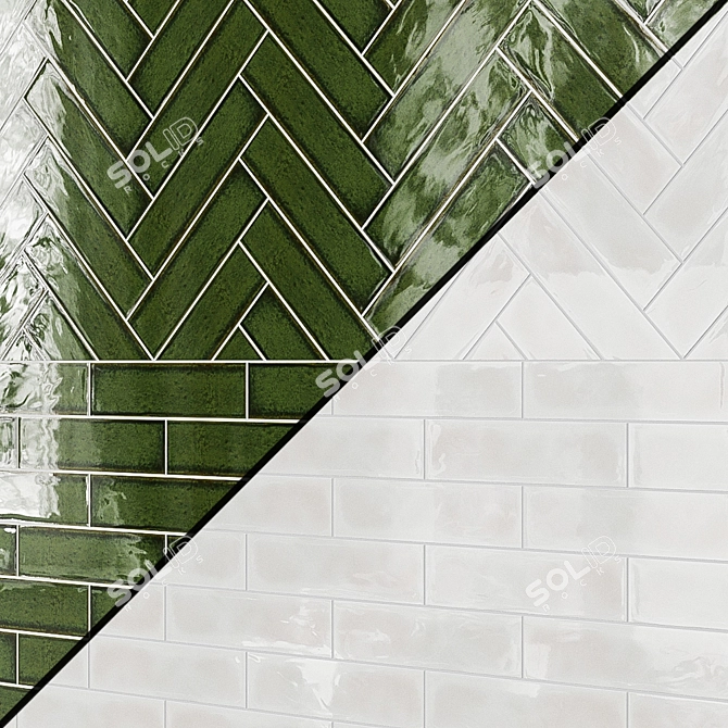 CIFRE ALCHIMIA Ceramic Wall Tile - Classic 7.5x30 cm 3D model image 2