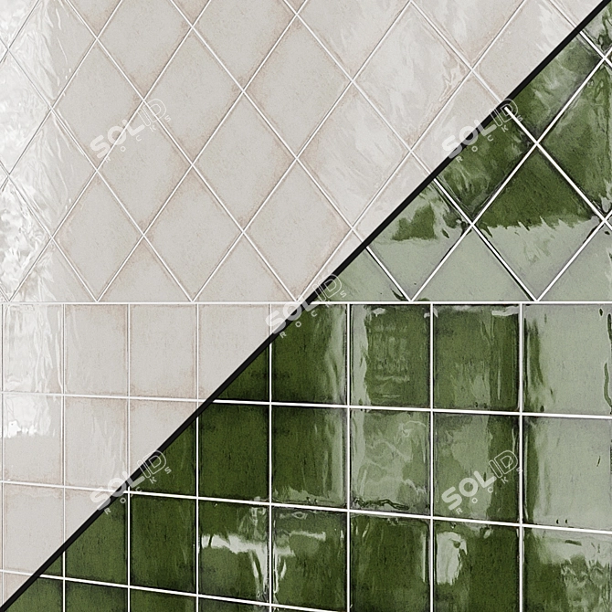 CIFRE ALCHIMIA: Classic Ceramic Wall Tiles 3D model image 1