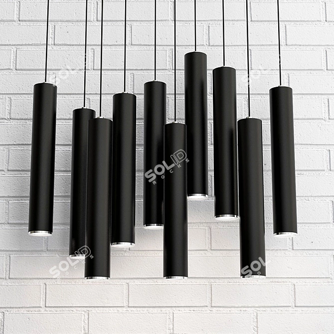 Elegant Skyline Art Print 3D model image 2