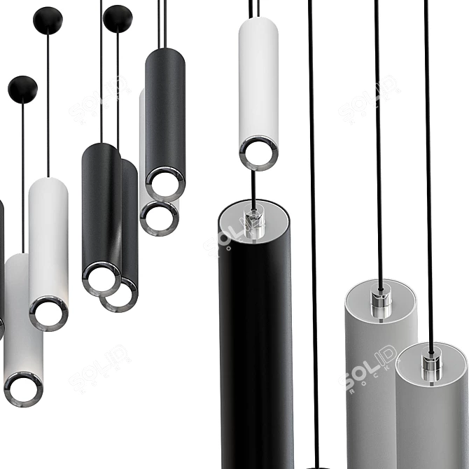 Elegant Skyline Art Print 3D model image 3