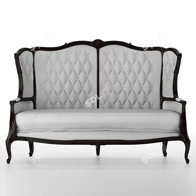 Elegant Classic Harrods Sofa 3D model image 1