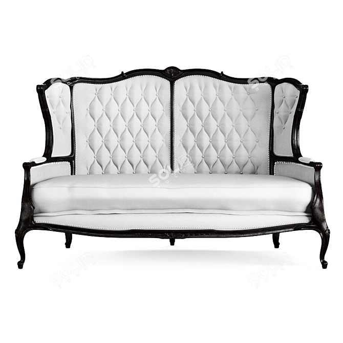 Elegant Classic Harrods Sofa 3D model image 5