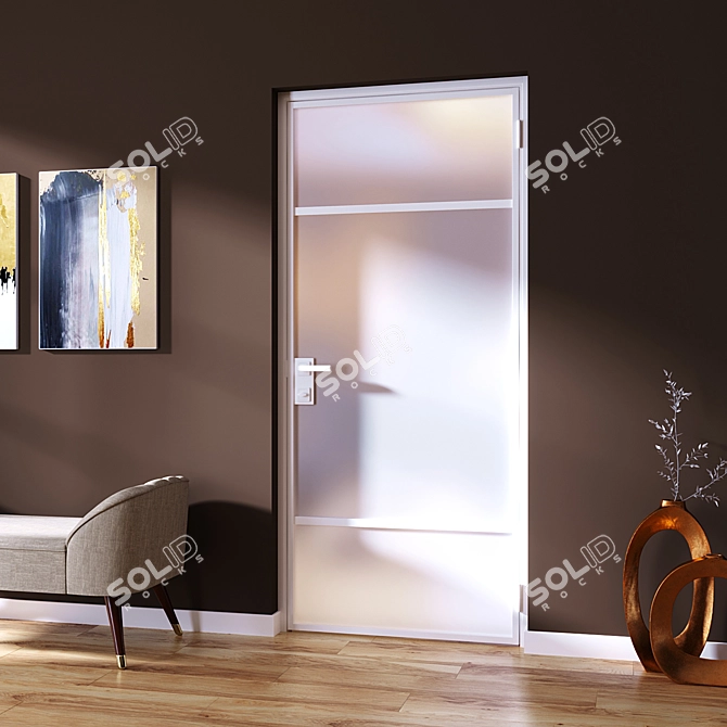 Title: Sleek Swing Doors by Ginterio 3D model image 3