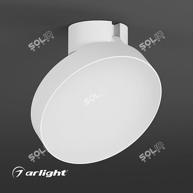 Adjustable Round Flap Lamp 3D model image 2