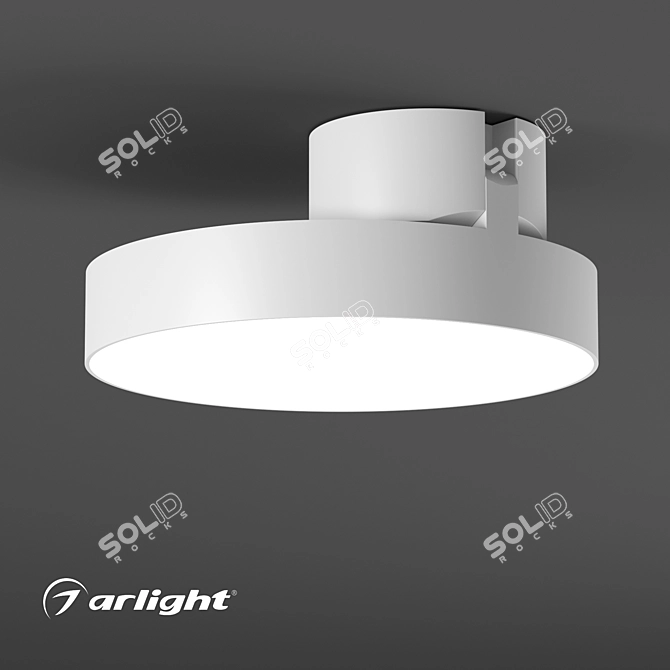 Adjustable Round Flap Lamp 3D model image 3