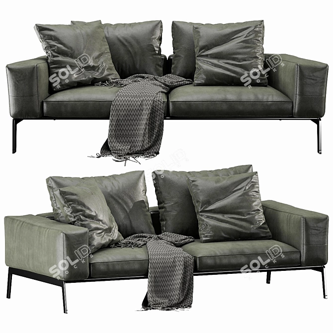 Sleek Flexform Lifesteel Sofa 3D model image 1