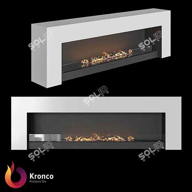 Kronco Line: Stylish Outdoor Biofireplace 3D model image 1