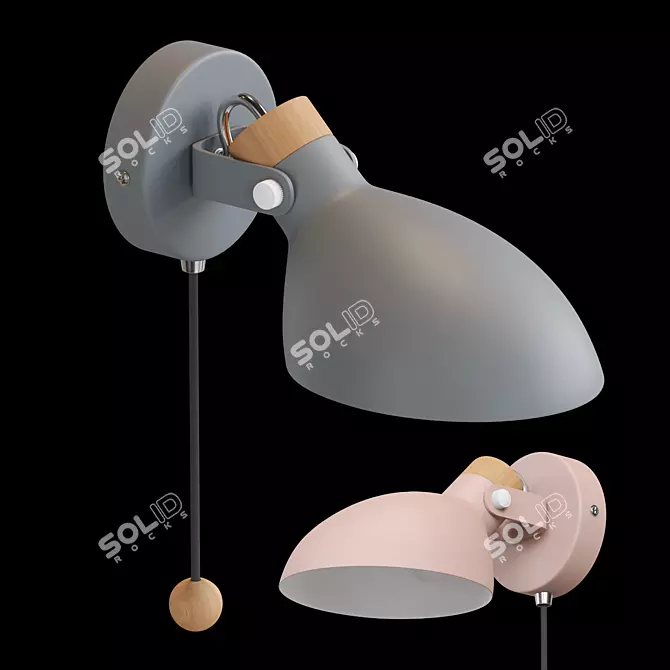 Modern Rotatable Wall Lamp 3D model image 1