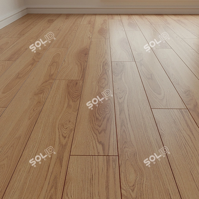 Natural Wood Parquet Flooring 3D model image 3