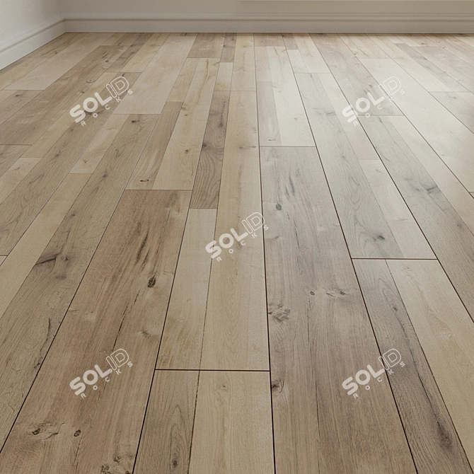 Natural Wood Parquet Laminate 3D model image 3