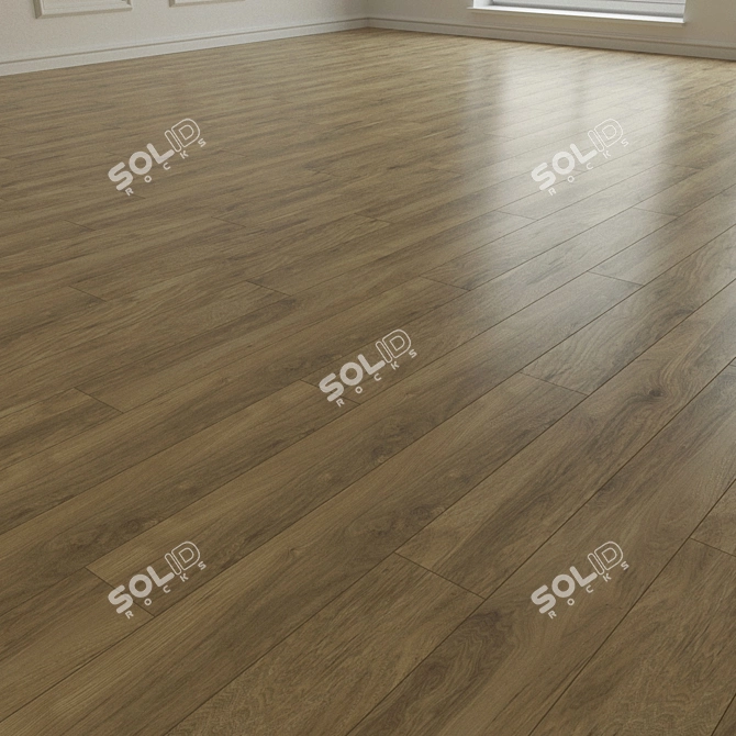 Natural Wood Laminate Parquet 3D model image 2