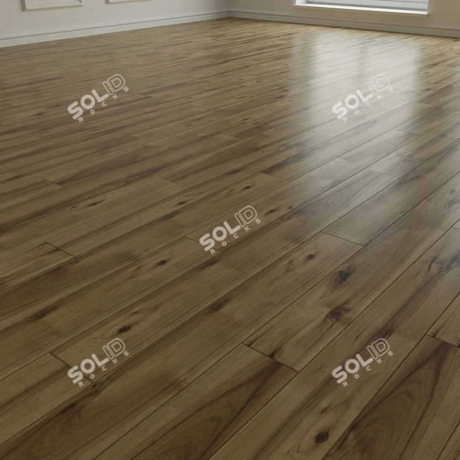 Natural Wood Laminate Parquet 3D model image 2