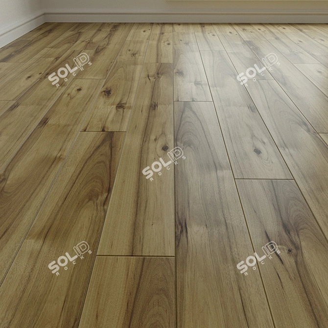 Natural Wood Laminate Parquet 3D model image 3