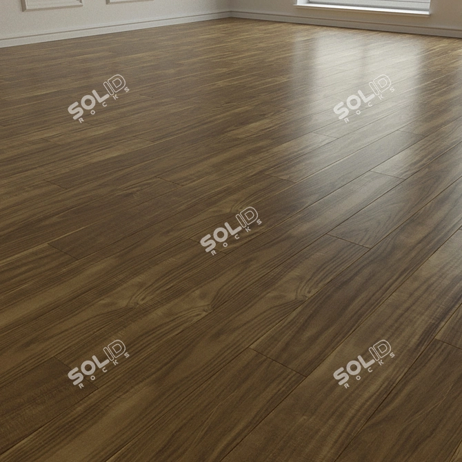 Natural Wood Laminate Parquet 3D model image 2