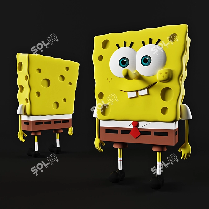 SpongeBob Square Pants: Beloved Cartoon Character 3D model image 1