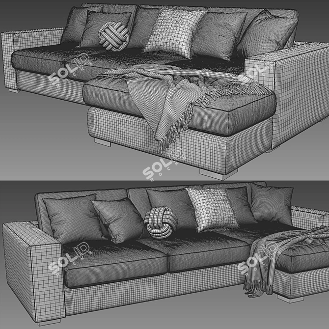 BoConcept Cenova Longue Chaise Sofa 3D model image 3