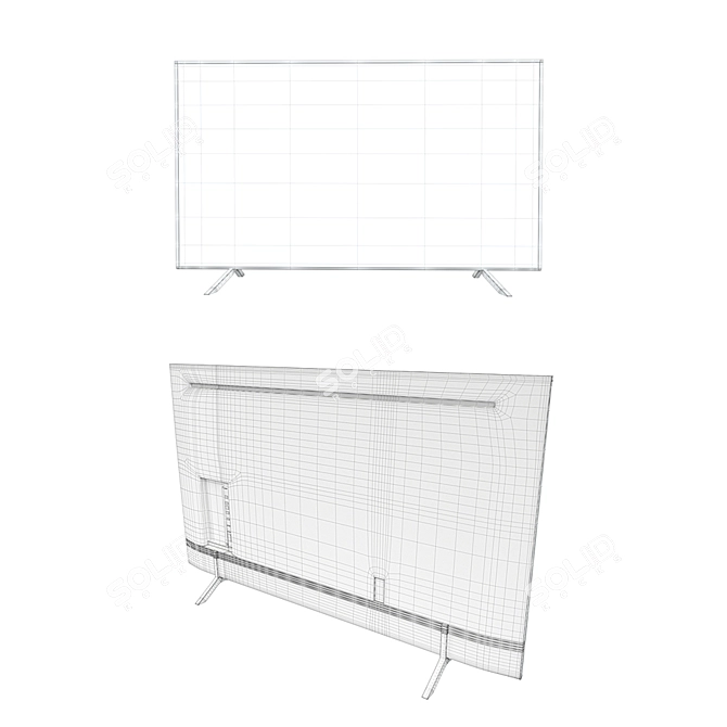 Sleek Samsung NU7100 TV 3D model image 1