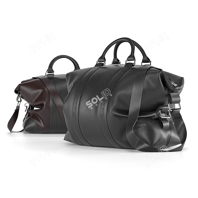 PBR-Optimized Leather Bag 3D model image 1