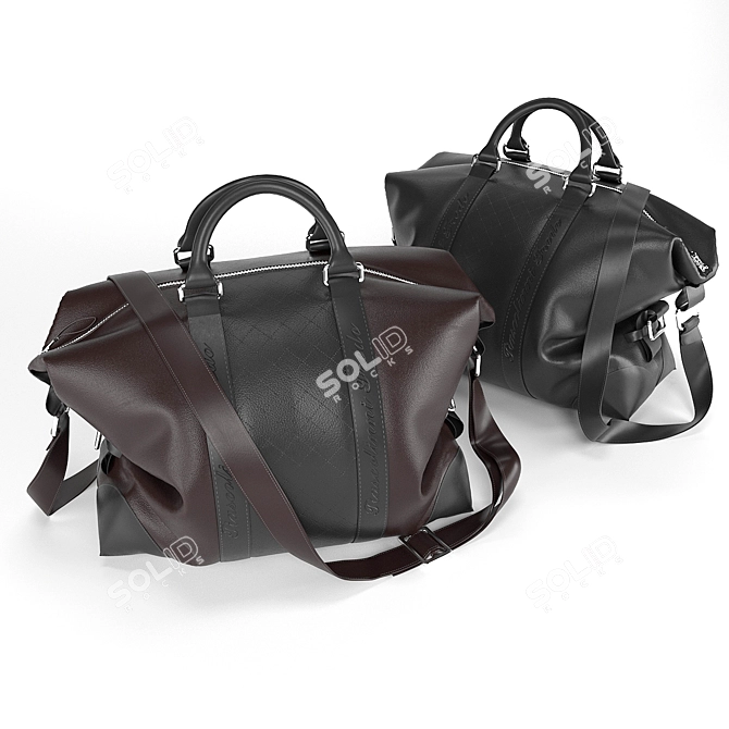 PBR-Optimized Leather Bag 3D model image 3