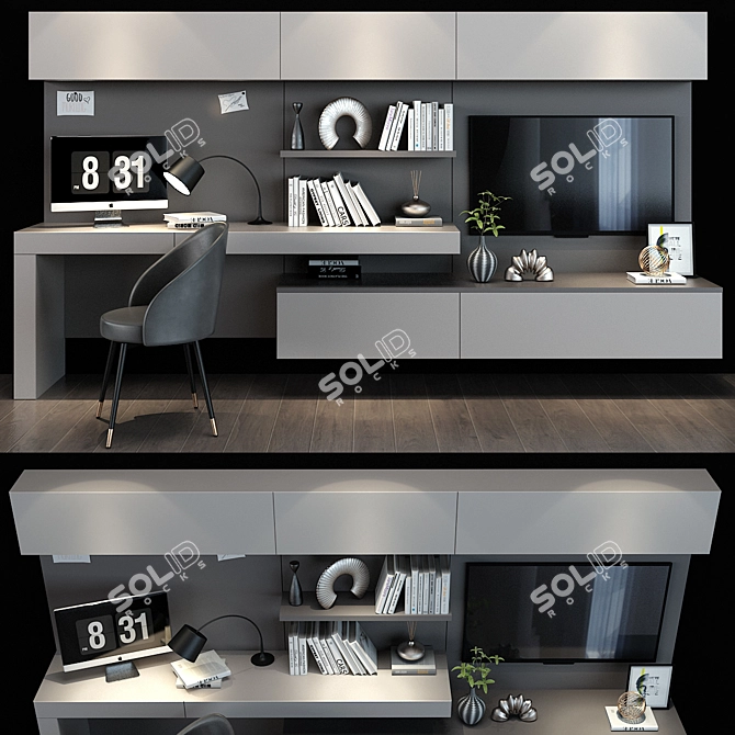 Sleek TV Shelf: Modern Design 3D model image 1