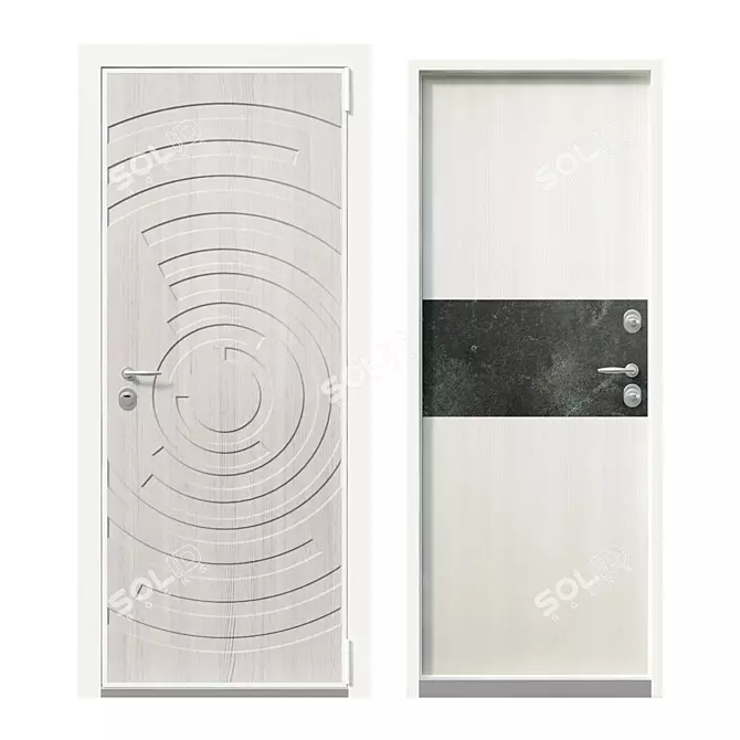 Fortis Securemme: Stylish, Durable Doors 3D model image 1