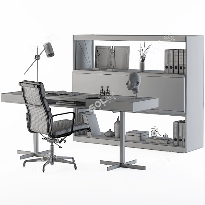 Executive Office Furniture Set 3D model image 3