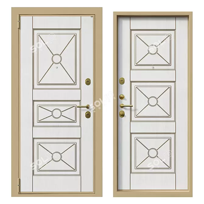 Securemme: Stylish and Secure Doors 3D model image 1