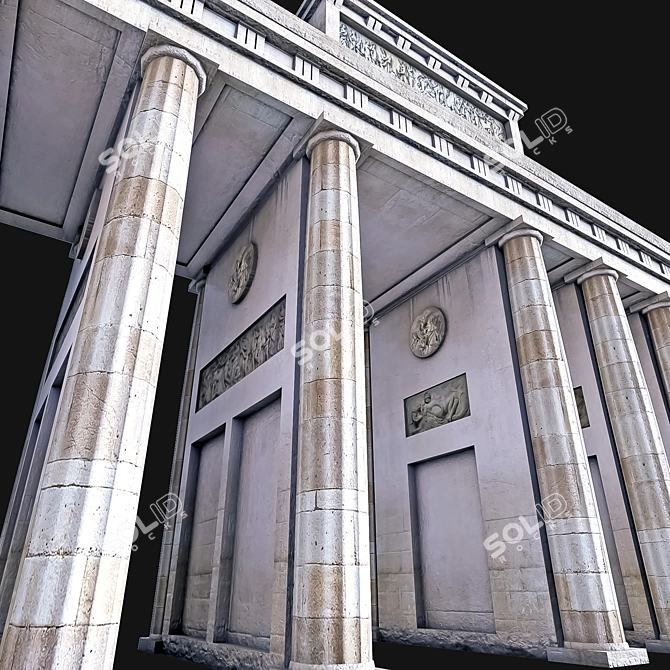 Berlin's Iconic Brandenburg Gate 3D model image 3