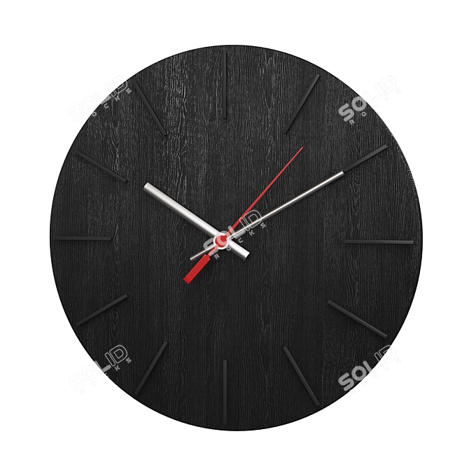 Sleek Wall Clock Set with Incredible Detail 3D model image 4