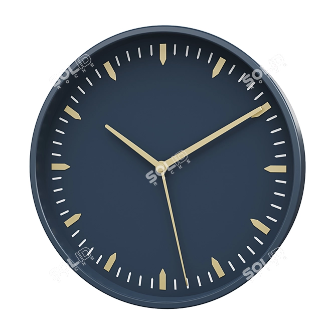 Sleek Wall Clock Set with Incredible Detail 3D model image 5