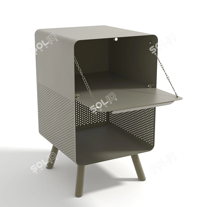 Steel Perforated Coffee Table 3D model image 1