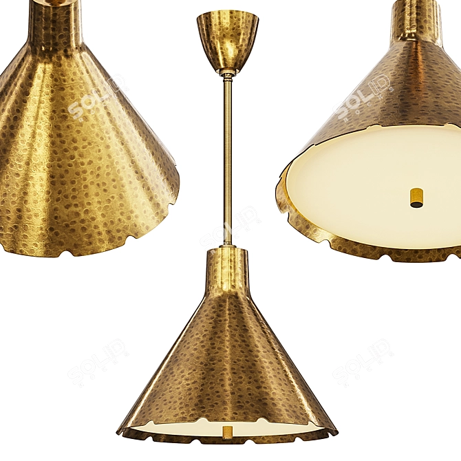 Elegant Arteriors Kimberly Pendant Chandelier 3D model image 2