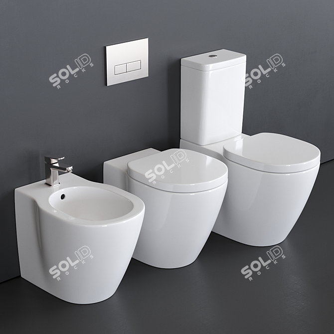 Connect Collection: Close Coupled Toilet 3D model image 1