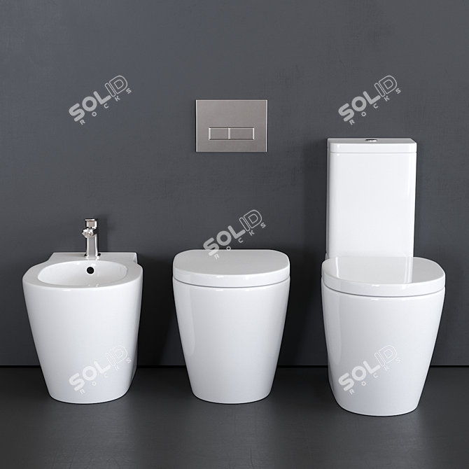 Connect Collection: Close Coupled Toilet 3D model image 3