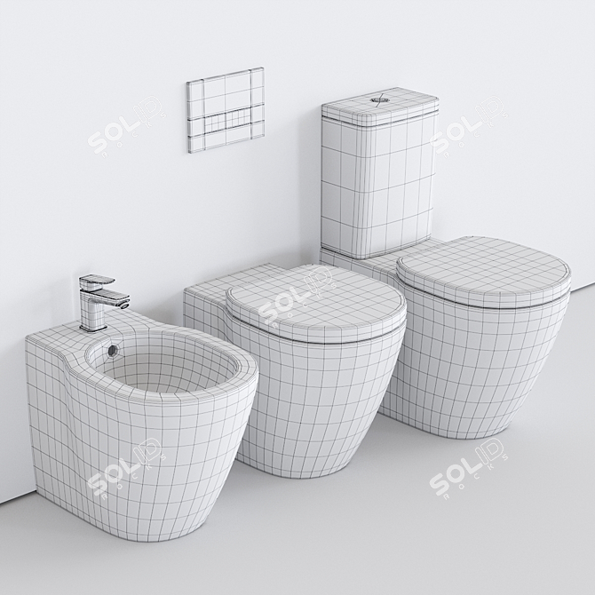 Connect Collection: Close Coupled Toilet 3D model image 5