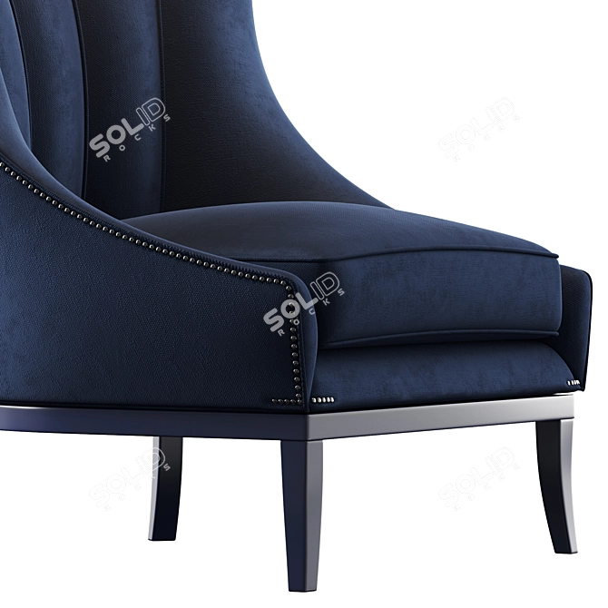 Elegant Heritage Armchair 3D model image 2