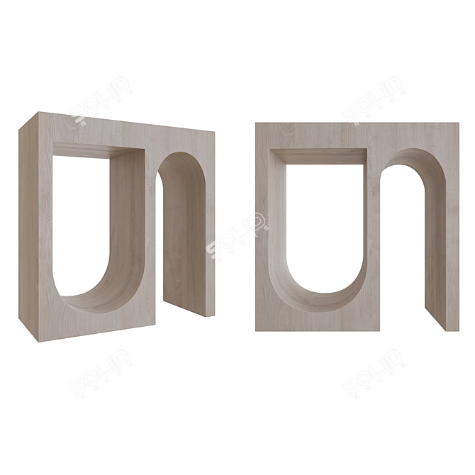 Elegant Roxbury Petite Console 3D model image 1