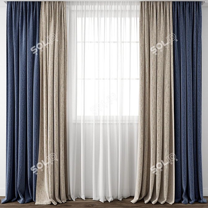 Exquisite Curtain Model: 3D OBJ & 3DS Max 3D model image 1