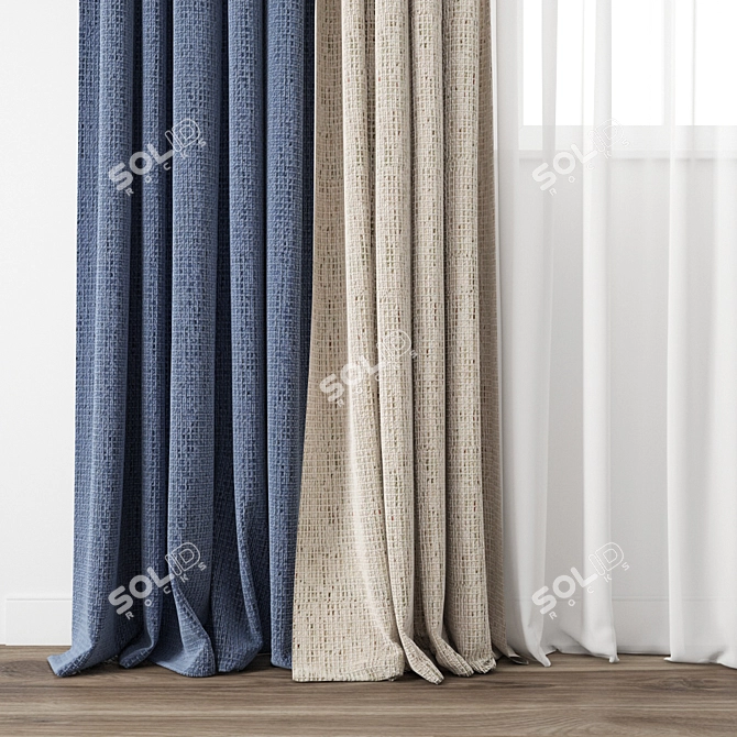 Exquisite Curtain Model: 3D OBJ & 3DS Max 3D model image 2