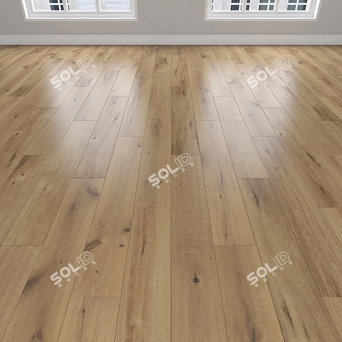 Versatile Oak Parquet: Herringbone, Linear & Chevron 3D model image 2