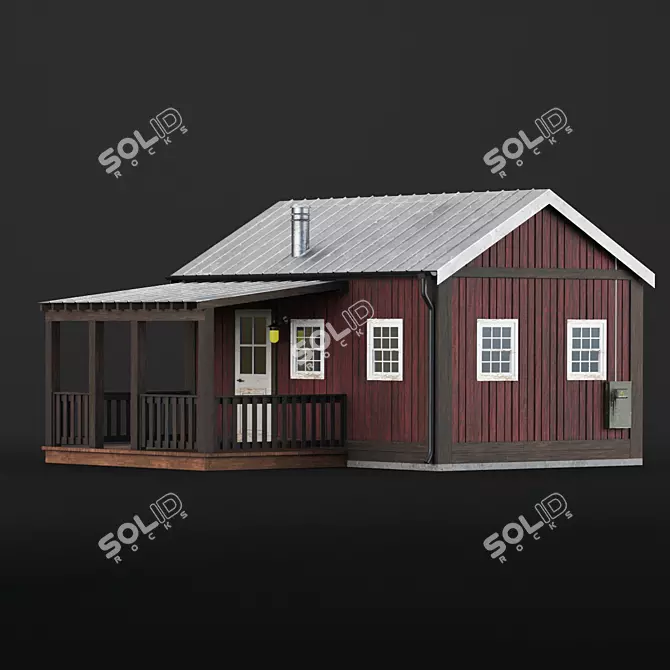 Scandinavian Mountain Retreat 3D model image 1