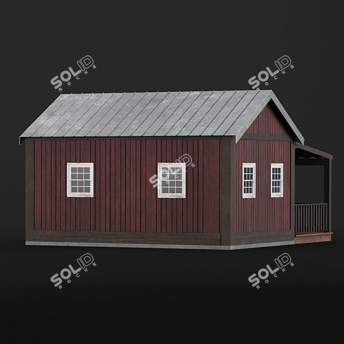 Scandinavian Mountain Retreat 3D model image 2