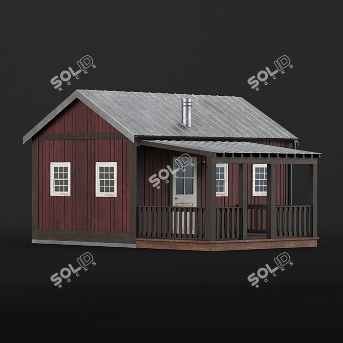 Scandinavian Mountain Retreat 3D model image 3